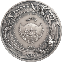 現貨 - 2019帛琉-潘朵拉的盒子-惡靈入侵-3盎司銀幣