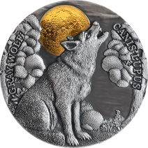 現貨 - 2020紐埃-月光下野生動物系列-狼-2盎司銀幣