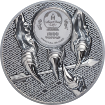 現貨 - 2020蒙古-雄偉的鷹-黑色版-2盎司銀幣