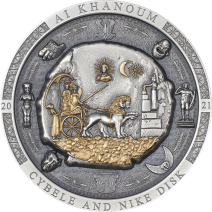 現貨(原廠已售罄) - 2021蒙古-考古與象徵主義系列-神像圖案銀鎏金飾板(部份鍍金版)-3盎司銀幣