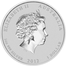 現貨(限時特價) - 2012澳洲伯斯-生肖-龍年-1盎司銀幣(普鑄)