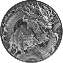 現貨 - 2021托克勞-中國龍&牛-(2盎司銀+11.5盎司銅)銀幣