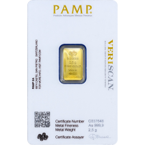 現貨 - PAMP-財富女神-2.5克金條