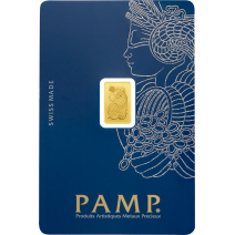 現貨(全台最低價)(限量) - PAMP-財富女神-1克金條(贈絨布盒+提袋)