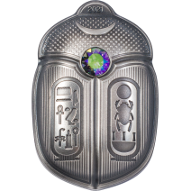 現貨 - 2021帛琉-圖坦卡門-聖甲蟲-造型-1盎司銀幣