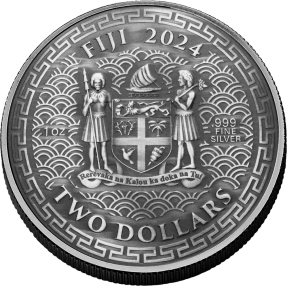 現貨 - 2024斐濟-生肖-龍年-仿古版-1盎司銀幣