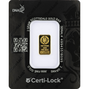 現貨 - Scottsdale獅王-2克金條(新版卡裝)
