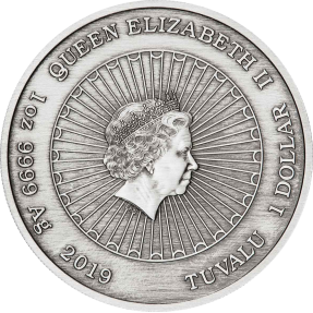 現貨 - 2019吐瓦魯-玉-笑佛-1盎司銀幣