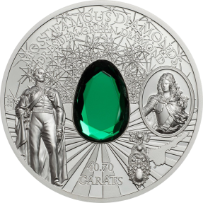 現貨 - 2017庫克群島-著名的鑽石系列-德勒斯登綠鑽石-2盎司銀幣
