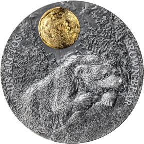 預購(確定有貨) - 2023紐埃-月光下野生動物系列-棕熊-2盎司銀幣