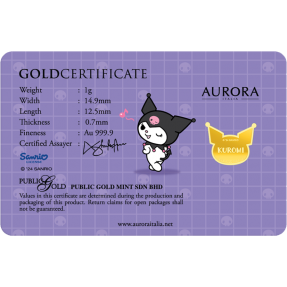 現貨 - Aurora-三麗鷗聯名款-酷洛米-限量版-1克金條