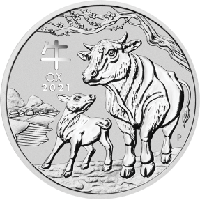 現貨 - 2020澳洲伯斯-生肖-牛年-1/2盎司銀幣(普鑄)
