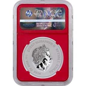現貨 - 2018吐瓦魯-雷神-索爾-1盎司銀幣(普幣)-NGC MS70鑑定幣-First Release版(Marvel標籤-紅底)