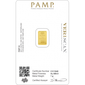 現貨(限量) - PAMP-財富女神-1克金條