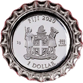 現貨 - 2020斐濟-可口可樂瓶蓋造型(台灣版)-6克銀幣