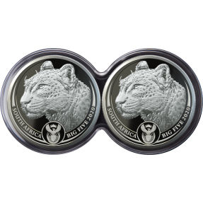 現貨 - 2020南非-大五系列-豹-1盎司銀幣(精鑄雙枚組)