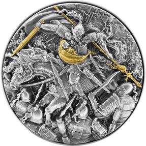 現貨 - 2021查德-長坂坡之戰-趙雲-(2盎銀+11.5盎司銅)銀幣