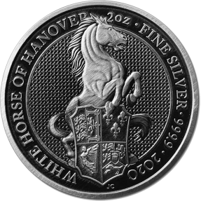 現貨 - 2020英國-皇后野獸系列-白馬-仿古版-2盎司銀幣