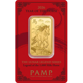 預購(確定有貨) - PAMP-2026-生肖-馬年-1盎司金條