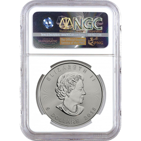 現貨 - 2018加拿大-楓葉-1盎司銀幣-NGC MS69鑑定幣-First Release版-加拿大瀑布標籤