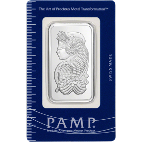 現貨 - PAMP-財富女神-1盎司銀條(卡裝)