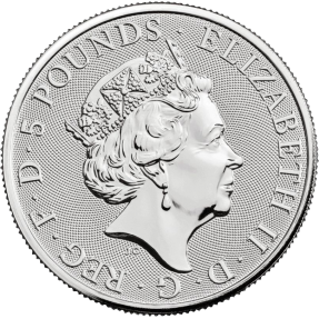現貨 - 2023英國-都鐸野獸系列-博福特的耶鲁(羊角獸)-1盎司銀幣(普鑄)(贈專用塑殼)