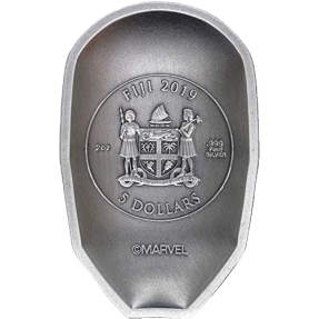 現貨 - 2019斐濟-Marvel系列-鋼鐵人-面具造型-2盎司銀幣