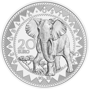 預購(限已確認者下單) - 2022奧地利-世界之眼系列-大象的寧靜-22.42克銀幣