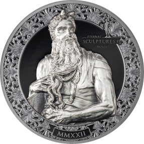 預購(確定有貨) - 2022帛琉-永恆的雕塑II-摩西像-3盎司銀幣