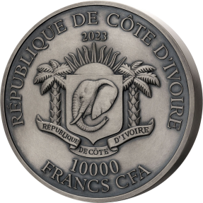 預購(限已確認者下單) - 2023象牙海岸-亞洲大五系列-眼鏡王蛇-1公斤銀幣