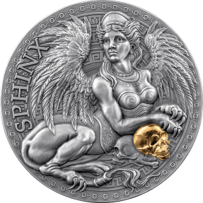 預購(限已確認者下單) - 2024喀麥隆-偉大的希臘神話系列-史芬克斯(獅身人面像)-1盎司銀幣