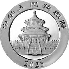 現貨 - 2021中國-熊貓-30克銀幣(普鑄)