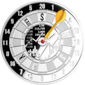 現貨 - 2021喀麥隆-紐約證券交易所-靶心-1盎司銀幣