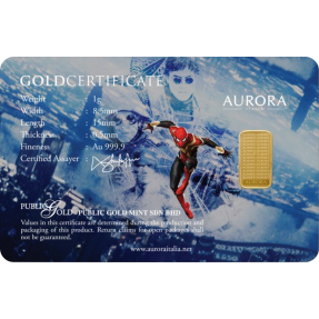 現貨 - Aurora-Marvel-蜘蛛人:無家日-限量版-1克金條