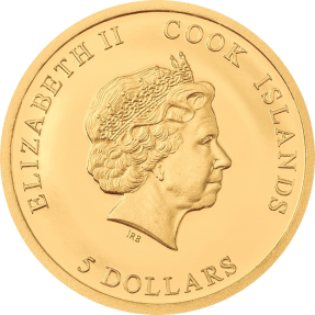 預購(確定有貨) - 2022庫克群島-紀念伊麗莎白二世-0.5克金幣