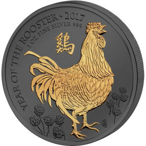 現貨 - 2017英國-生肖-雞年-金謎版-1盎司銀幣