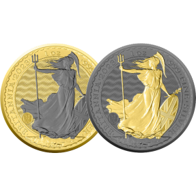 預購(限已確認者下單) - 2023英國-不列顛-鍍金-1盎司銀幣(雙枚組)