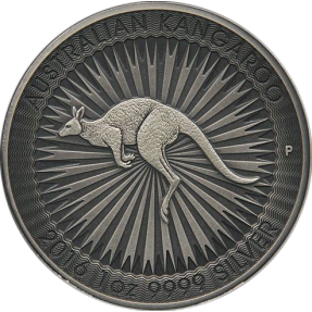 現貨 - 2016澳洲伯斯-袋鼠-1盎司銀幣-仿古版