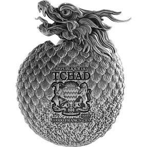 現貨 - 2022查德-中國龍蛋-2盎司銀幣