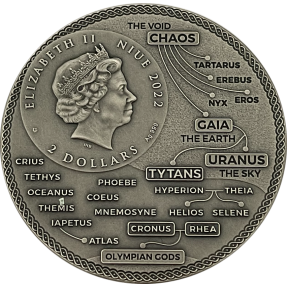 預購(確定有貨) - 2022紐埃-古希臘泰坦神系列-雷亞-2盎司銀幣