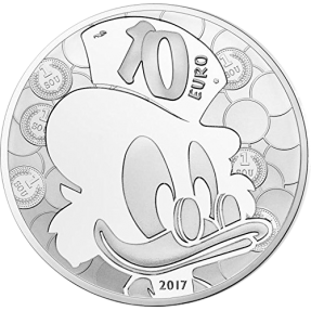 現貨 - 2017法國-迪士尼-唐老鴨俱樂部-唐老鴨-22.2克銀幣