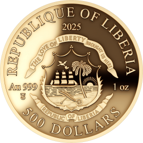 預購(確定有貨) - 2025賴比瑞亞-阿蒙霍特普三世與娜芙蒂蒂-1盎司金幣