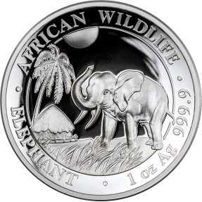 現貨 - 2017索馬利亞-非洲大象-1盎司高浮雕精鑄銀幣