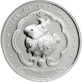 現貨 - 2023不丹-生肖-兔年-1盎司銀幣(精鑄)