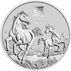 現貨 - 2026澳洲伯斯-生肖-馬年-5盎司銀幣(普鑄)