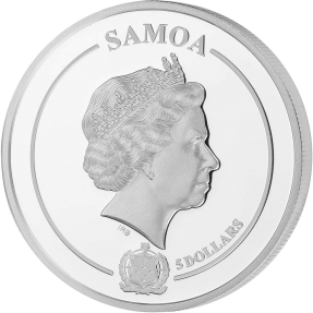 現貨 - 2020薩摩亞-金花收藏3D系列-玫瑰-1盎司銀幣