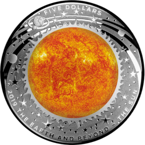 現貨 - 2019澳洲皇家-地球與超越系列-太陽-凸面造型-1盎司銀幣