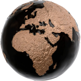 預購(限已確認者下單) - 2022巴貝多-地球-球型-隕石-海(黑)-陸(玫瑰金)-3盎司銀幣