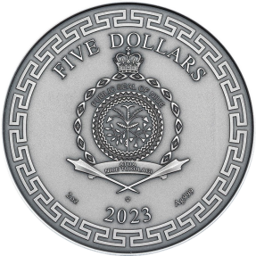 現貨 - 2023紐埃-中國龍藝術-仿古版-2盎司銀幣