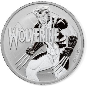 現貨- 2021吐瓦魯-Marvel系列-金鋼狼-1盎司銀幣(普鑄)